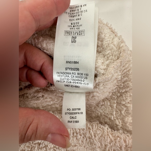 Patagonia 1/4 Zip Pullover Women's Size Small Off White Los Gatos Fleece Jacket - Picture 10 of 10